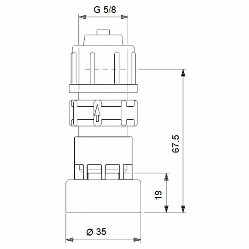 Grundfos Foot Valve Assembly PE Body PTFE Seals 98070952