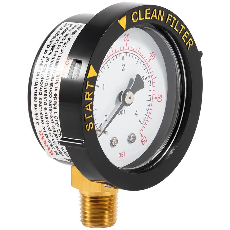 Pentair Pressure Gauge Adjustable Pointers Bottom Connection 190058