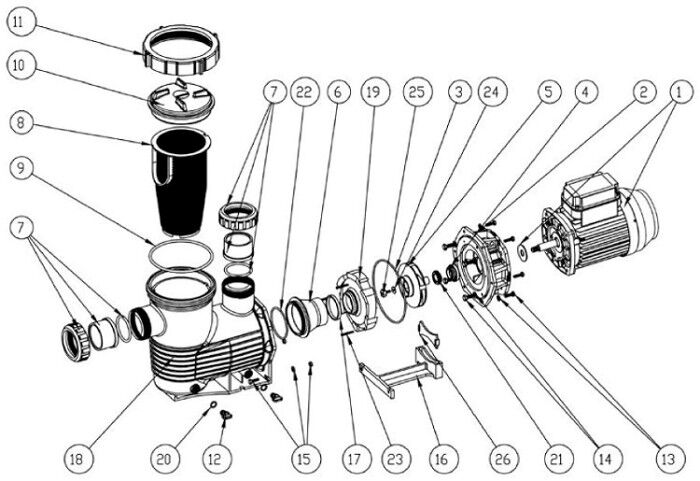 Waterco Hydrotuf Pump Parts