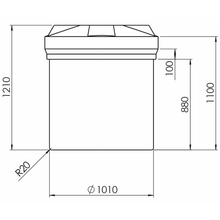 Chemical Tank 700 Litre Translucent HDPE