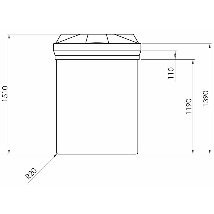 Chemical Tank 900 Litre Translucent HDPE