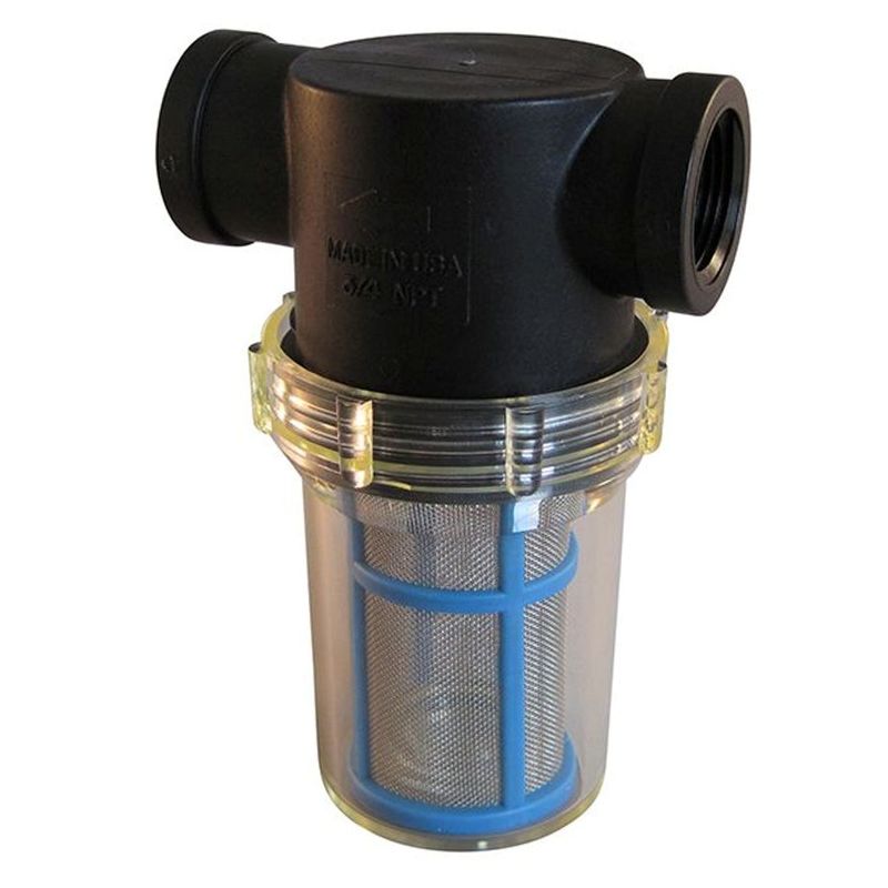 Filter Regular Poly Female NPT Clear Bowl Blue SS Screen