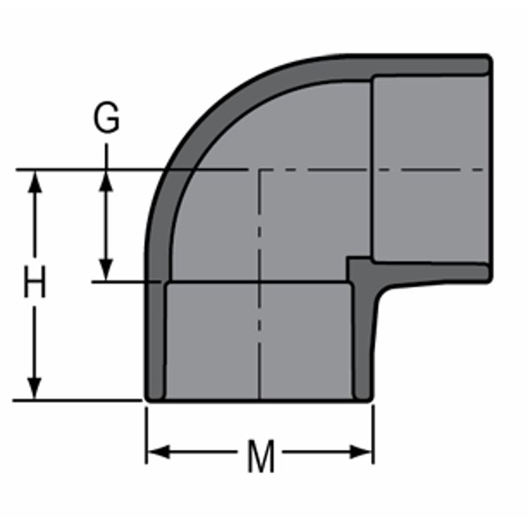 Georg Fischer PVC Elbow 90 20mm