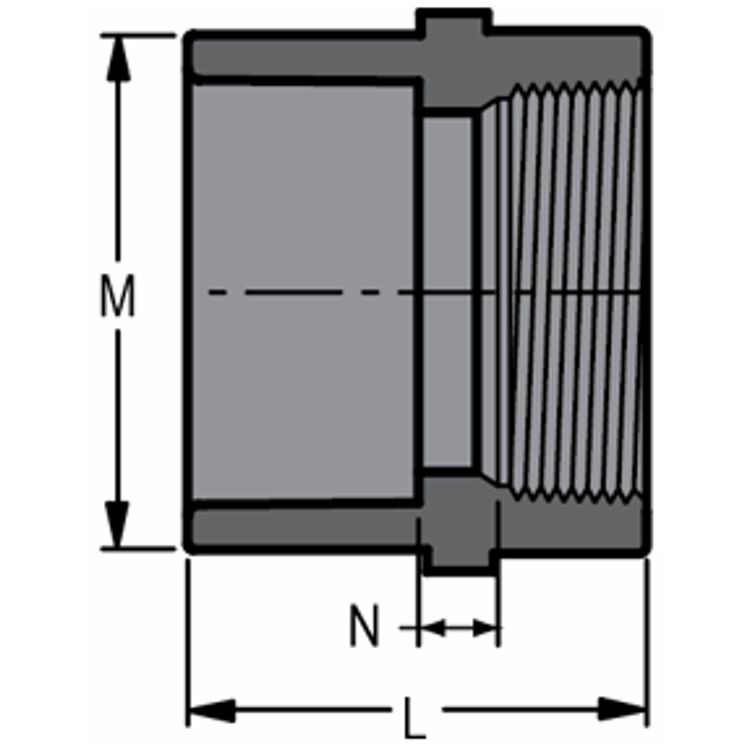 Georg Fischer PVC FI Adaptor NPT 100mm