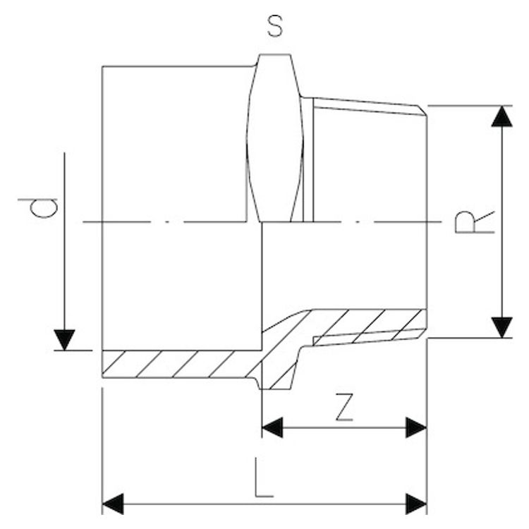 Georg Fischer PVC MI Adaptor BSP 15mm