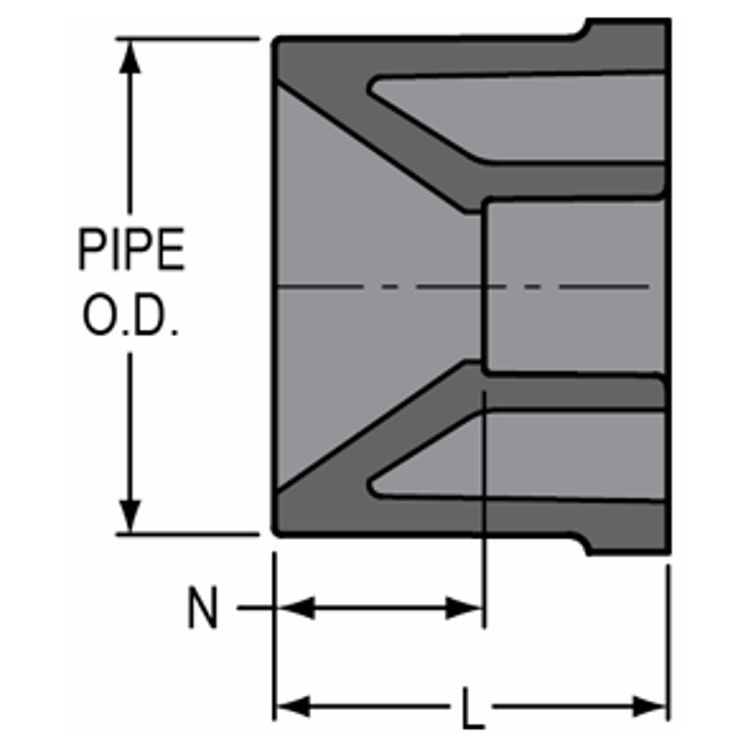 Georg Fischer PVC Reducing Bush 100mm x 50mm