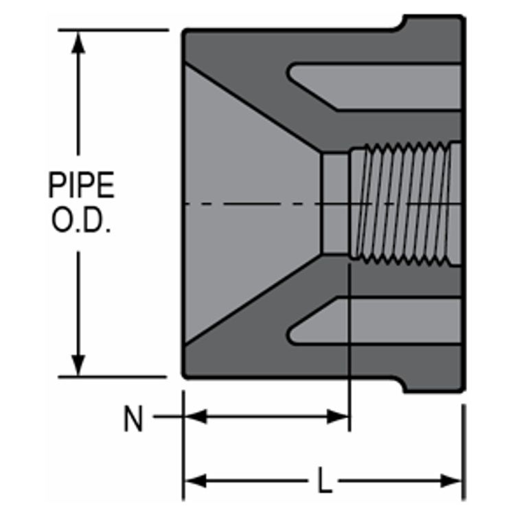 Georg Fischer PVC Reducing Bush 25mm x 1/2"