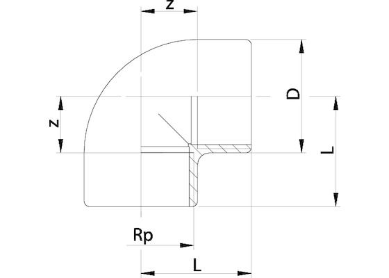 Georg Fischer PVC Threaded Elbow 90 BSP 15mm