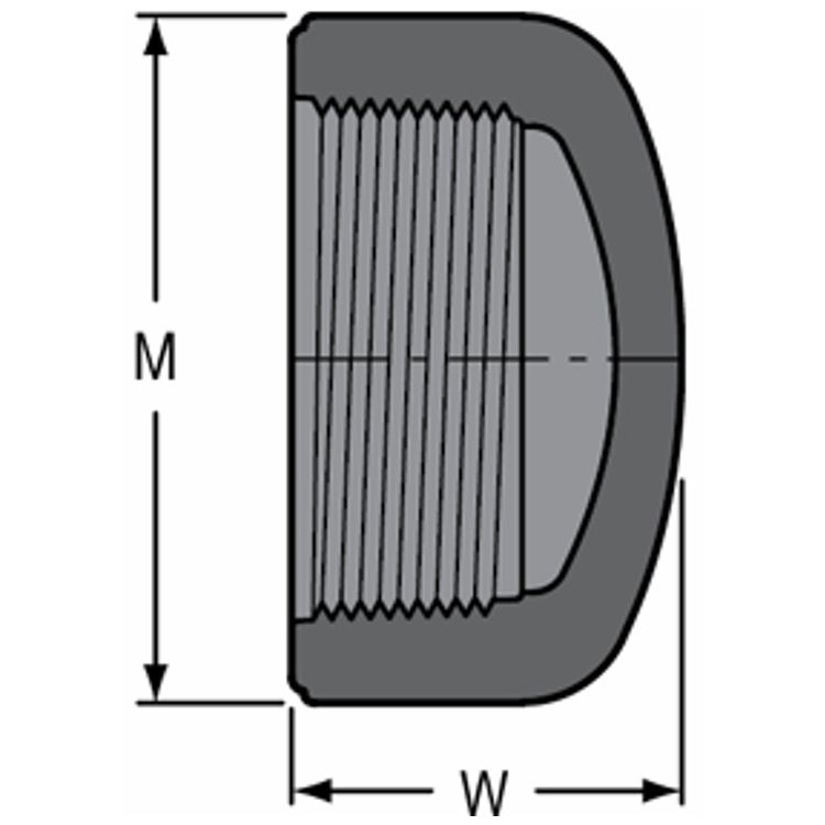 Georg Fischer PVC Threaded End Cap NPT 15mm