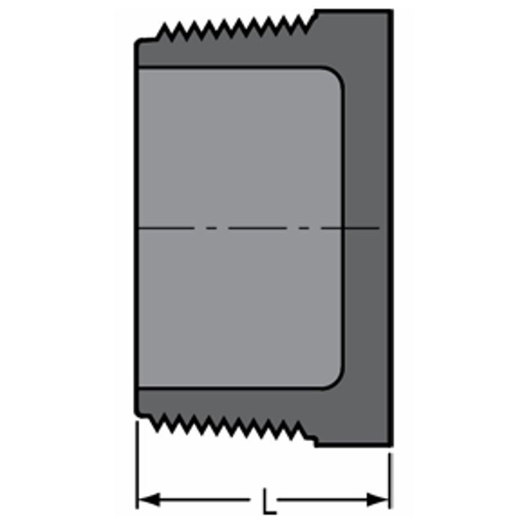 Georg Fischer PVC Threaded Plug NPT 20mm