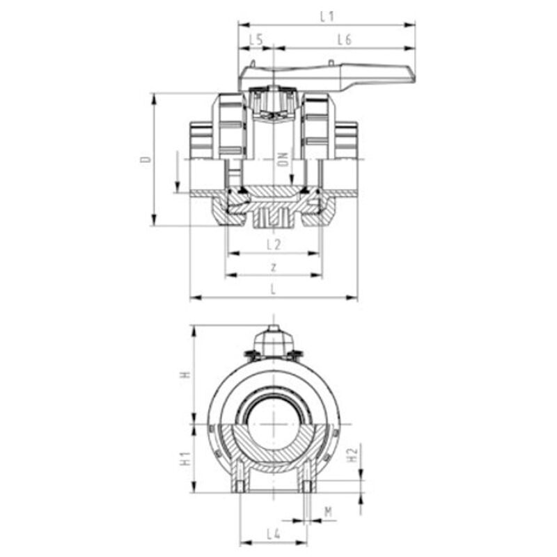 Georg Fischer PVC Type 546 Ball Valve 100mm