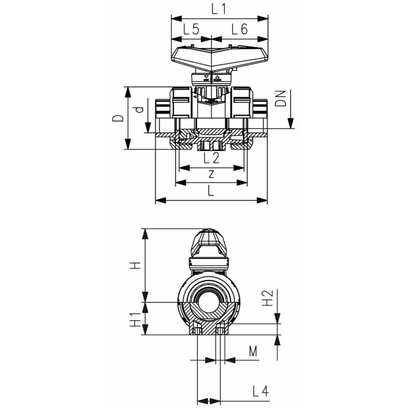 Georg Fischer PVC Type 546 Ball Valve 15mm