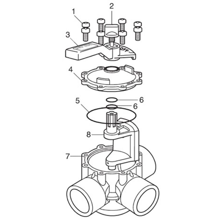 Jandy Never Lube Three Way Valve 40mm