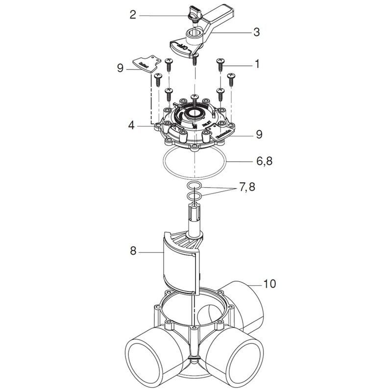 Jandy Never Lube Three Way Valve 80mm