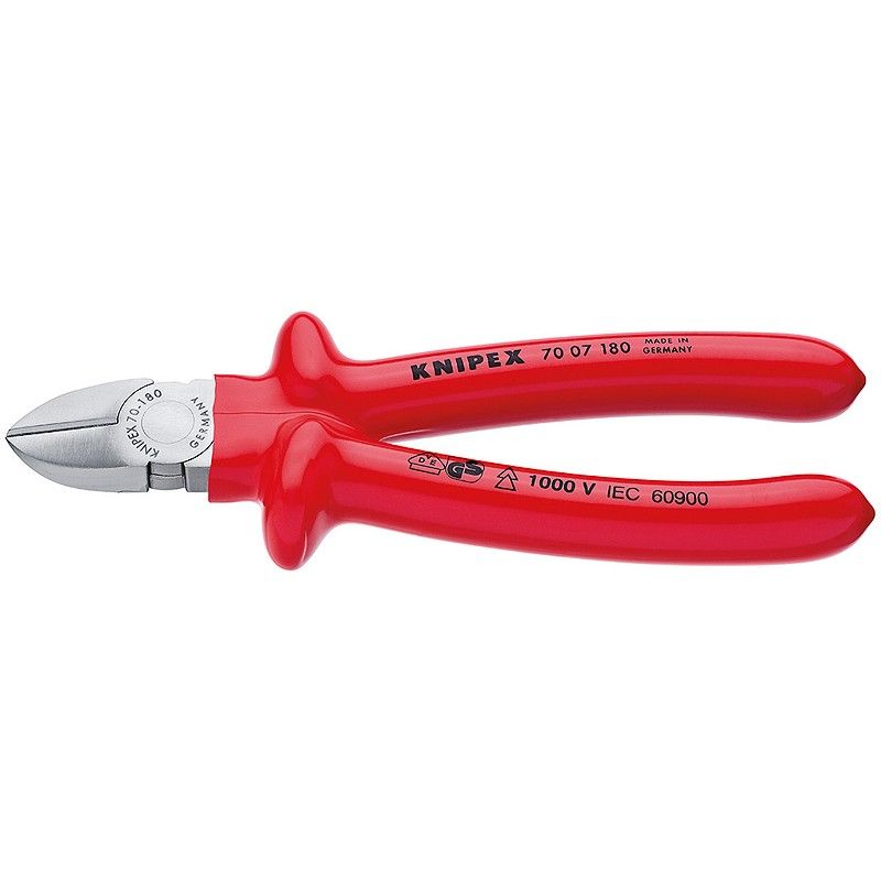 Knipex Insulated Diagonal Cutters 180mm 7007180