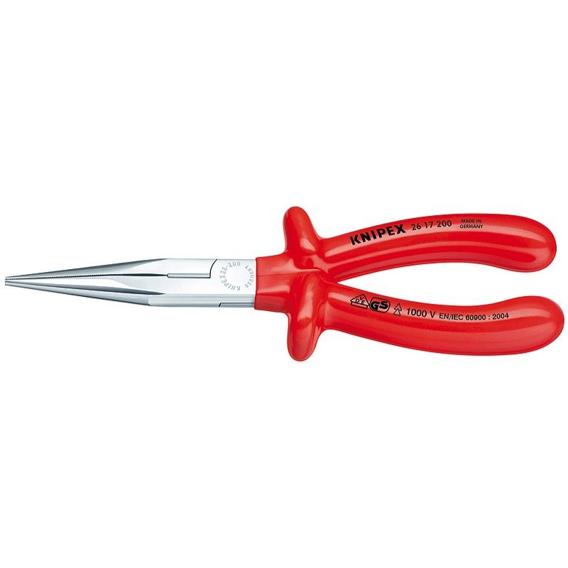 Knipex Insulated Snipe Nose Pliers 200mm 2617200