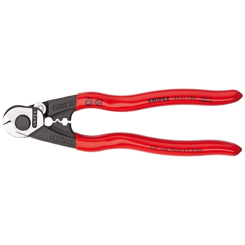 Knipex Wire Rope Cutters 190mm 9561190