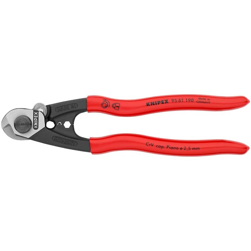 Knipex Wire Rope Cutters 190mm 9561190