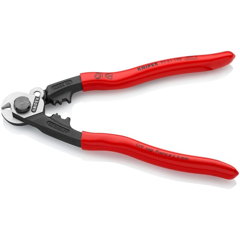 Knipex Wire Rope Cutters 190mm 9561190