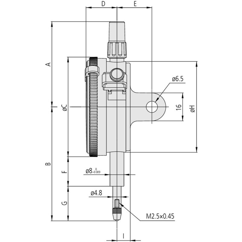 Mitutoyo Dial Indicator Metric 10mm 2046A