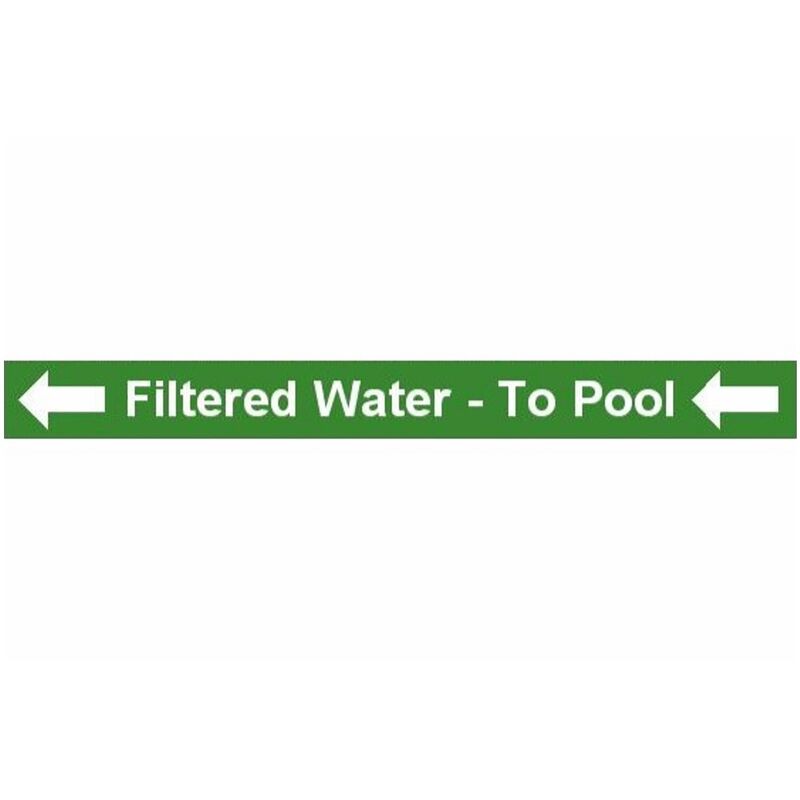 Pipe Label Filtered Water To Pool Left