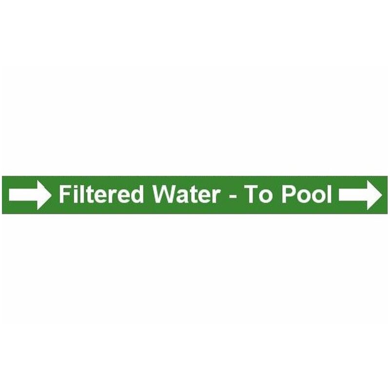 Pipe Label Filtered Water To Pool Right