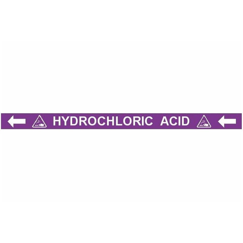 Pipe Label Hydrochloric Acid Left