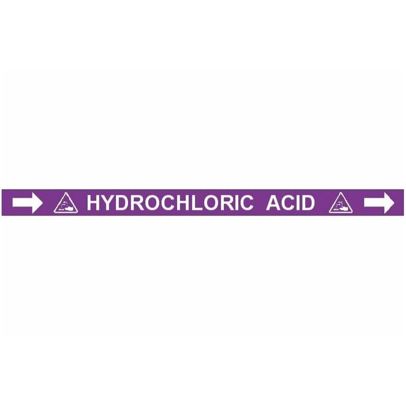 Pipe Label Hydrochloric Acid Right