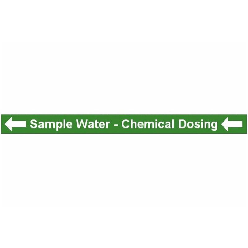 Pipe Label Sample Water Chemical Dosing Left