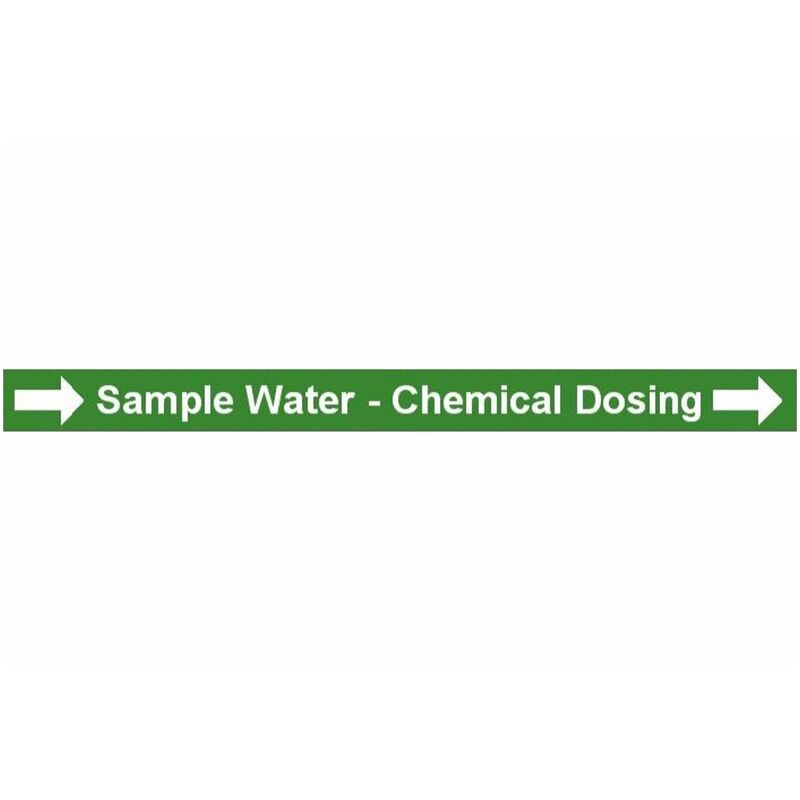 Pipe Label Sample Water Chemical Dosing Right