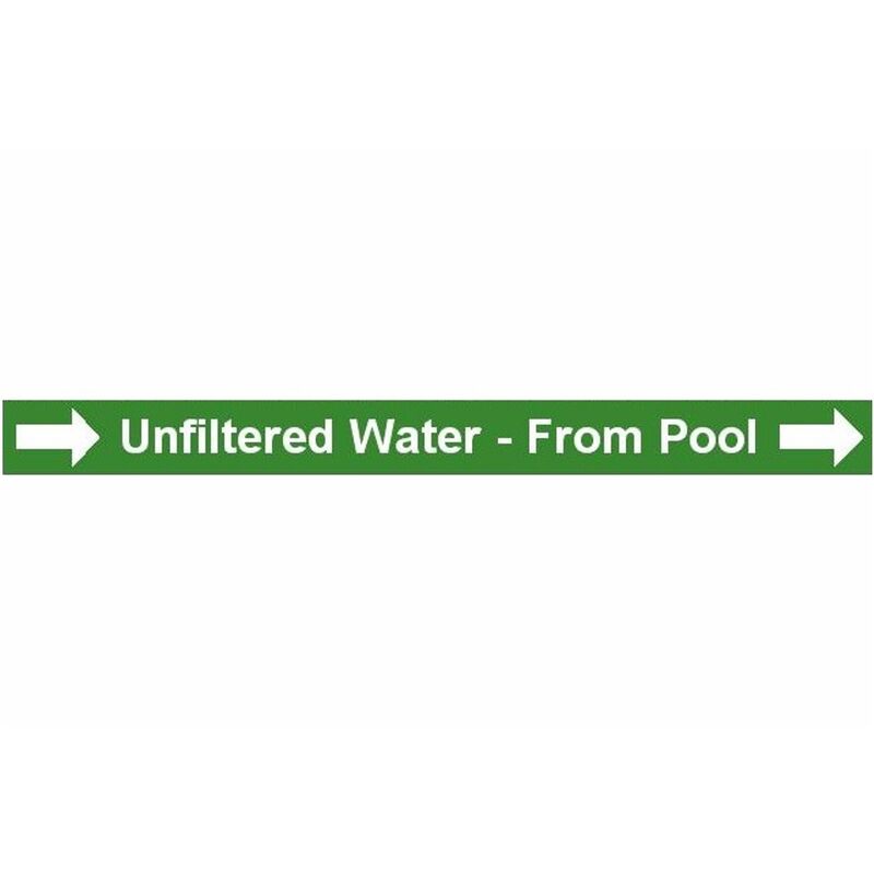 Pipe Label Unfiltered Water From Pool Right