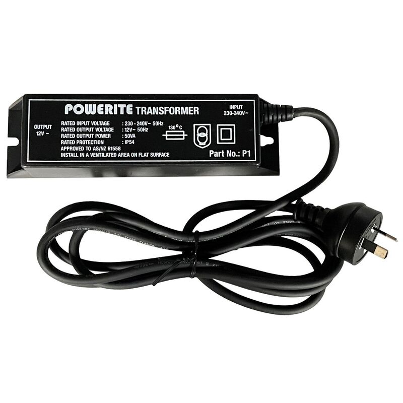 Powerite P1 Pool Light Transformer 12v 50 Watt Single Output