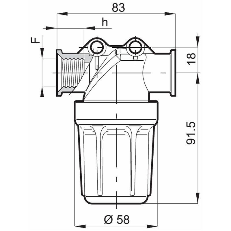 ProMinent Arag Sample Water Filter with Connections for DGMa