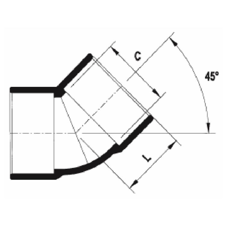 Vinidex PVC Elbow 45 100mm