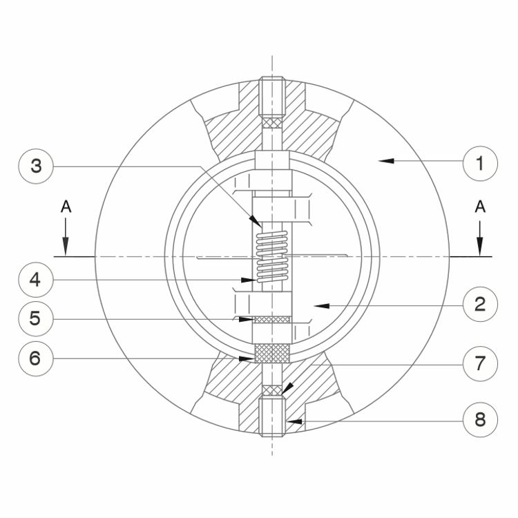 Wafer Duo Check Valve Cast Iron 100mm