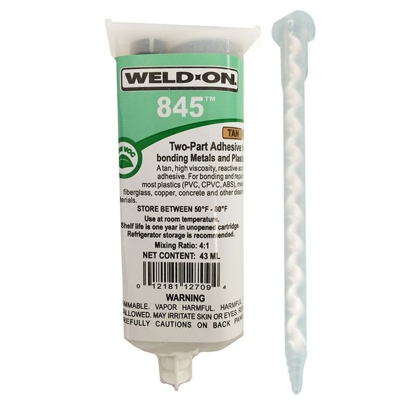 Weld On 845 PVC Repair 43ml Cartridge