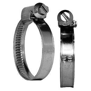 Worm Drive Hose Clamp Stainless Steel Grade 304 16mm to 27mm Range