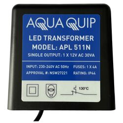 Aquaquip Pool Light Transformer 12v 30 Watt Single Output