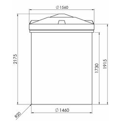 Chemical Tank 2700 Litre Translucent HDPE