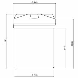 Chemical Tank 500 Litre Translucent HDPE