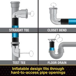 Cherne Inflatable Plug Pipe Blocking Test Ball 135mm to 160mm 270067