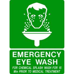 Emergency Eye Wash Safety Sign