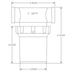 Filter Large Poly Female NPT Clear Bowl Red SS Screen