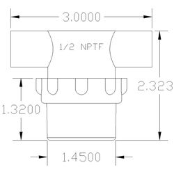 Filter Low Profile Poly Female NPT Clear Nylon Bowl Buna Red Screen