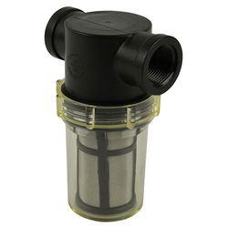 Inline Water Filter - Regular
Polypropylene Body - ¾" NPT
Clear Bowl - Black SS Screen