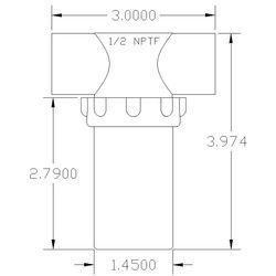 Filter Slimline Poly Female NPT Clear Bowl Red SS Screen
