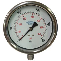 Floyd Pressure Gauge 100mm Bottom Entry 2500 kPa Stainless Steel