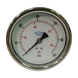 Floyd Pressure Gauge 100mm Rear Entry 600 kPa Stainless Steel