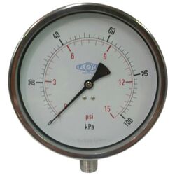 Floyd Pressure Gauge
150mm Dial - 100 kPa
(Bottom Connection)