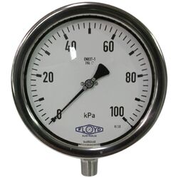 Floyd Pressure Gauge 160mm Bottom Entry 100 kPa Stainless Steel